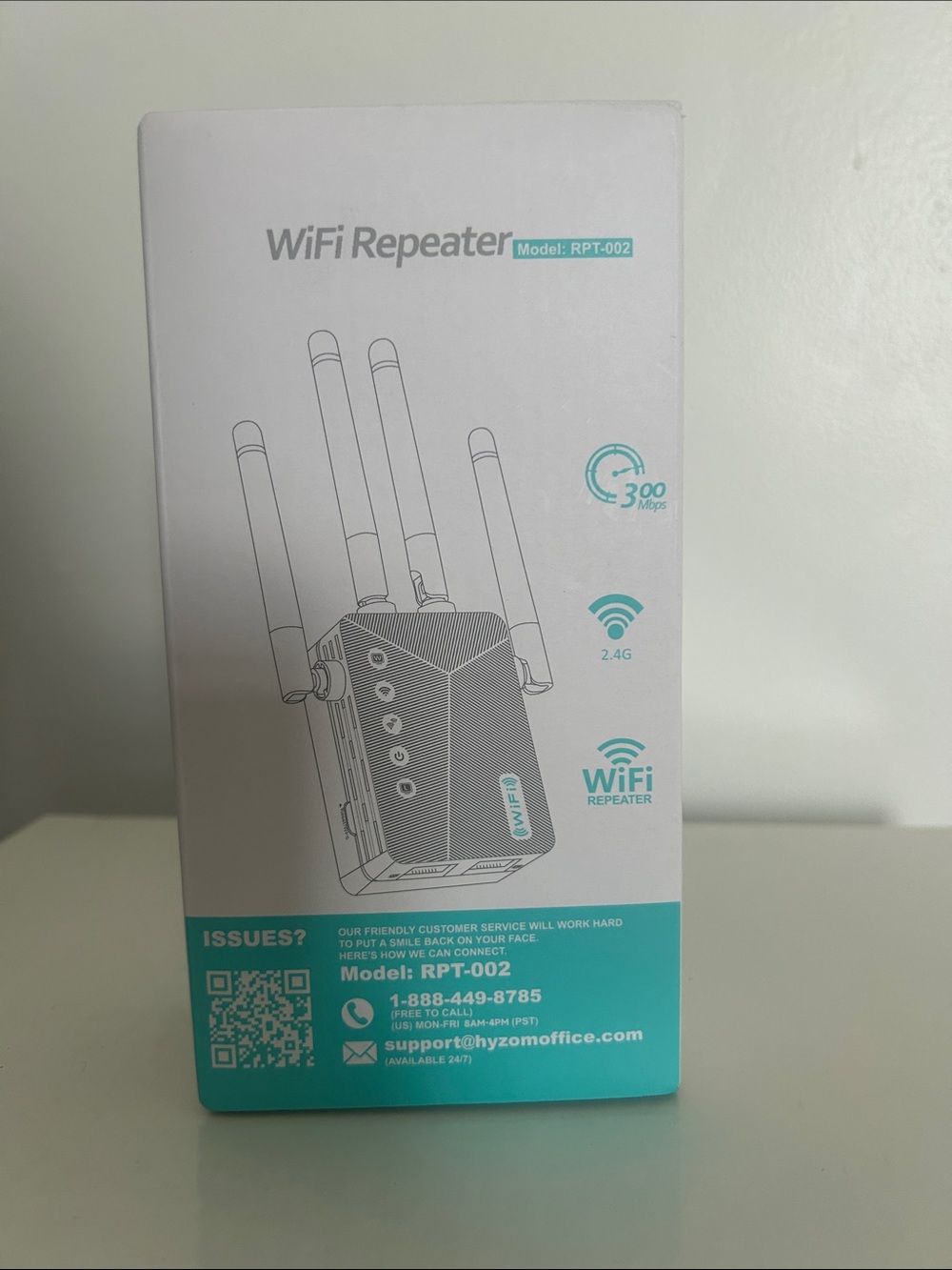 WiFi Repeater RPT-002 in White - Expand 2.4G Network Coverage